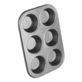 Chef Aid 6-Cup Non-Stick Muffin Pan, Grey