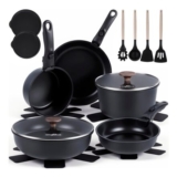 Chefocus 20-Piece Pot and Pan Set with Ceramic Coating