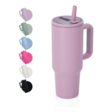 CherryKelly 40oz Tumbler with Handle, Flip Straw, BPA-Free, Lilac Purple