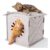 Chienbox Felt Cat House Cozy Indoor Cave Bed Scratch-Resistant