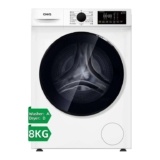 Chiq 8kg/5kg Freestanding Washer-Dryer, 1400 Spin, BLDC Inverter Motor, A/D Rated White / Black