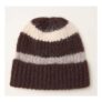 Chocolate Brown Stripe Beanie