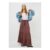 Chocolate Brown Tiered Cheesecloth Maxi Skirt