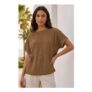 Chocolate Textured Stretch Tunic Top