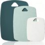 Chopping Boards for Kitchen,Easy Clean and Dishwasher Safe with Handle, BPA Free,Cutting Board Set of 3 Design for Meat, Bread, Fruits and Vegetables
