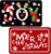 Christmas Door Mat Washable Christmas Mat for Indoor Outdoor Xmas Doormat Anti Slip Printed Entryway Balcony Christma Door Mats Outdoor Kitchen Bedroom 60x40cm 2PCS