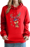 Christmas Hoodie For Women Uk Sweatshirts Xmas Reindeer Printed Hoody