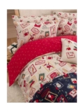 Christmas Jingle Stamp Brushed Cotton Duvet Set – Single – Free C&C