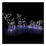 Christow Sleigh & Reindeer Outdoor Christmas Light 250cm