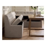 Chunky Weave mid Natural Wolton Right Hand Corner Storage Dining Bench