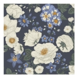 CiCiwind Navy Floral Peel-and-Stick Wallpaper, 44cm3m, Vinyl