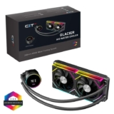 CiT Pro Glacier 240mm LCD Temperature Display AIO Liquid Cooler – Black – CIT-PRO-GLB-240-LCD