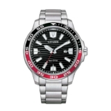 Citizen Eco-Drive Watch, Black and Red Bezel, Stainless Steel Bracelet, Model: AW1527-86E – Sold by Amazon EU