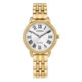 Citizen – Ladies ECO-Drive Bracelet, 29mm, Gold tone Stainless steel case & Bracelet, 5yrs Warranty