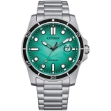 Citizen Mens Eco-Drive Watch, Green/Deep Blue Dials, Models: AW1810-85L/AW1816-89L