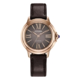 Citizen Womens Eco-Drive Solar Watch with Leather Strap and Roman Numerals – Prime Day Deal