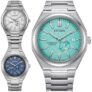 Citizen Zenshin 60 Automatic Sapphire Super Titanium Mens Watch Silver/Blue/Tiffany Blue