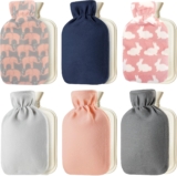 CityComfort Hot Water Bottle with Soft Fleece Cover – Natural Rubber 2 Litre – British Design – UK Safe Tested