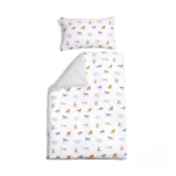 Clair De Lune Jungle Dream Reversible Duvet Cover 120×150 White/Grey