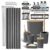Clara Clark 25PC Modern Rustic Boho Grey Bathroom Accessory Set with Shower Caddy, Toothbrush Holder, Soap Dispenser, Trash Can