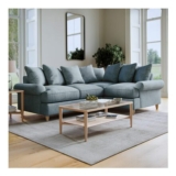 Clara Faro 9 Blue 3 Seater Left Hand Corner Agmamito Sofa