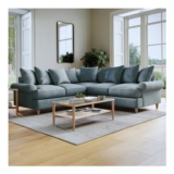 Clara Faro 9 Blue 4 Seater Agmamito Sofa