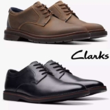 Clarks Burchill Derby Beeswax Leather Mens Shoes / Clarks Atticus LT Lace Leather Mens Shoes – W/Code