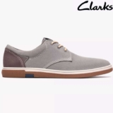Clarks Holworth Lace Grey Textile Mens Shoes (Size: 6-12) – W/Code