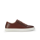 Clarks Lockton Lace Tan Leather Trainers