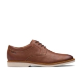 Clarks Mens Atticus LT Lace Dark Tan Leather Derby Lace Up Shoes – Sold & Delivered by Clarks