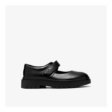 Clarks School Derry Bar Youth Black Leather
