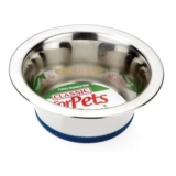 Classic Pet Non-Slip Stainless Steel Dog Bowl 400 Ml