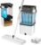 Clean and Dirty Water Separates Flat Mop and Bucket Set, Revolutionary Flat Mop System with2 Reusable Microfiber Pad, Saving Water for Hardwood Laminate Tile Floors Cleaning