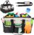 Cleaning Caddy Bag, Cleaning Caddy Organiser with Handle, Cleaning Bag for Cleaning Supplies, Garden, Car, Home (White)