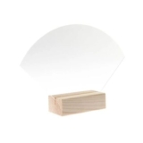 Clear Fan Acrylic Table Sign 19cm