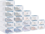 Clear Shoe Boxes Stackable Shoe Organiser Transparent Storage Box (20PCS)