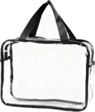 Clear Tote Bag,PVC Clear Wash Bag for Toiletries,Transparent Toiletry Bag,Waterproof Makeup Bags with Handles Travel Wash Bag with Zippers for Women Girls Men