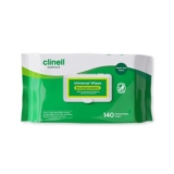 Clinell Biodegradable Disinfectant Wipes 6×140, Plastic-Free, Kills 99.99% Germs