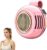 Clip On Waist Neck Fan, Small Whirlwind Clip Waist Neck Fan with 3 Speeds Portable Silent Mini Bladeless Clip On Fan for 360 Rotating Wearable USB Hands Free Fans for Household Traveling (Pink)