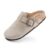 Clogs Slip-on Potato Shoes Leather Mules with Suede Cork Footbed Size 4-9 UK