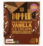 Co-op Milk Chocolate Vanilla Ice Cream Bars 3x100ml via Co-op – Fees and Minimum Spend Applies