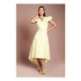 Coast Jacquard Frill Sleeve Wrap High Low Midi Dress