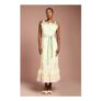 Coast Printed Twill Ruffle Midi Dress