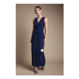Coast Wrap Front Pleat Waist Maxi Bridesmaid Dress