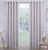 Coastline Ultra Soft Satin Sliver Grey Eyelet Curtain Window Treatment Drapes 2 panels for Bedroom, Livingroom, Kids Nursery Room W46 x L54 inch