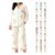Cocila Womens Cropped 2-Piece Pajama Set with Pockets, Pink