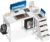 Coleshome Computer Desk with Drawers, 100×70 cm Corner Desk for Home Office, Reversible L Shaped Office Desks White
