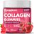 Collagen Gummies Strawberry Flavour, 120 Gummies, 60 Day Supply, Marine Collagen with Hyaluronic Acid, Vitamin C & Biotin, Chewable Beauty Supplement for Adults