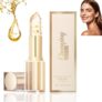 Color Changing Lipstick with Gold Foil,Transparente Transferproof Gold Crystal Color Changing Lip Stick,Moisturizing Lip Plumper,Long-Lasting Tinted Lip Balm,Lip Balm For Dry Cracked Lips,Girly Stuff