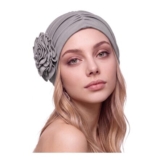 ColorAngel Chemo Headwear – Soft Turban, Light Grey